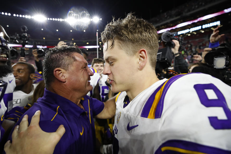 LSU's win over Alabama last week might have played a role in the governor's re-election. (Photo by Todd Kirkland/Getty Images)