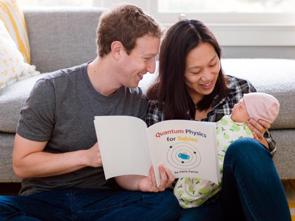 Mark Zuckerberg and Priscilla Chan with their daughter Max