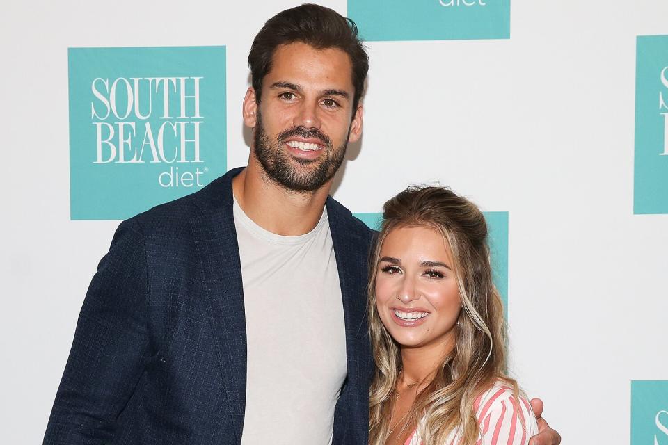 Singer-songwriter Jessie James Decker(R) and Husband, Former NFL player, Eric Decker attend a Book Release Party for her book 'Just Jessie: My Guide to Love, Life, Family, and Food' on October 5, 2018 in Nashville, Tennessee.