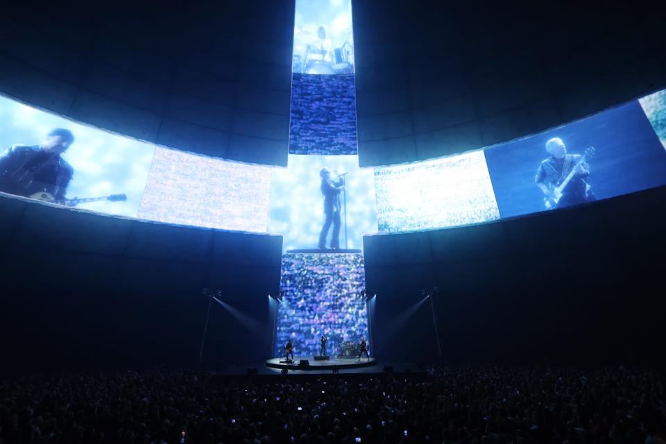 The new Las Vegas Sphere is 516-feet wide and 366 feet tall, takes up about two city blocks and is taller than a football field is long. U2 opened the multi-billion dollar venue Sept, 29, 2023.