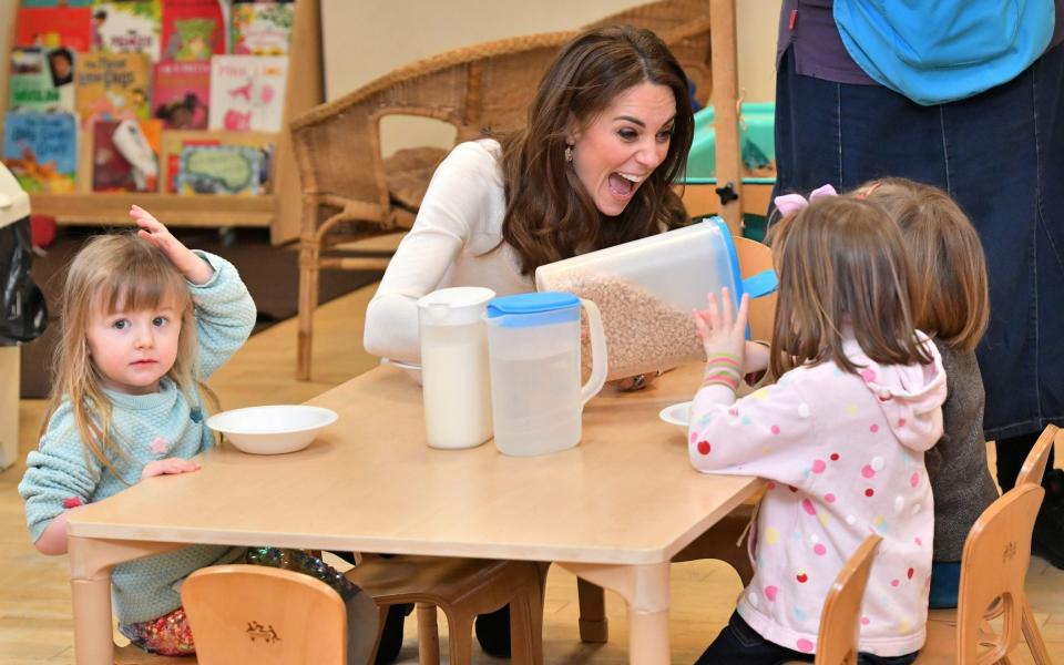 The Duchess of Cambridge at Stockwell Gardens Nursery in January - Phil Harris/Pool