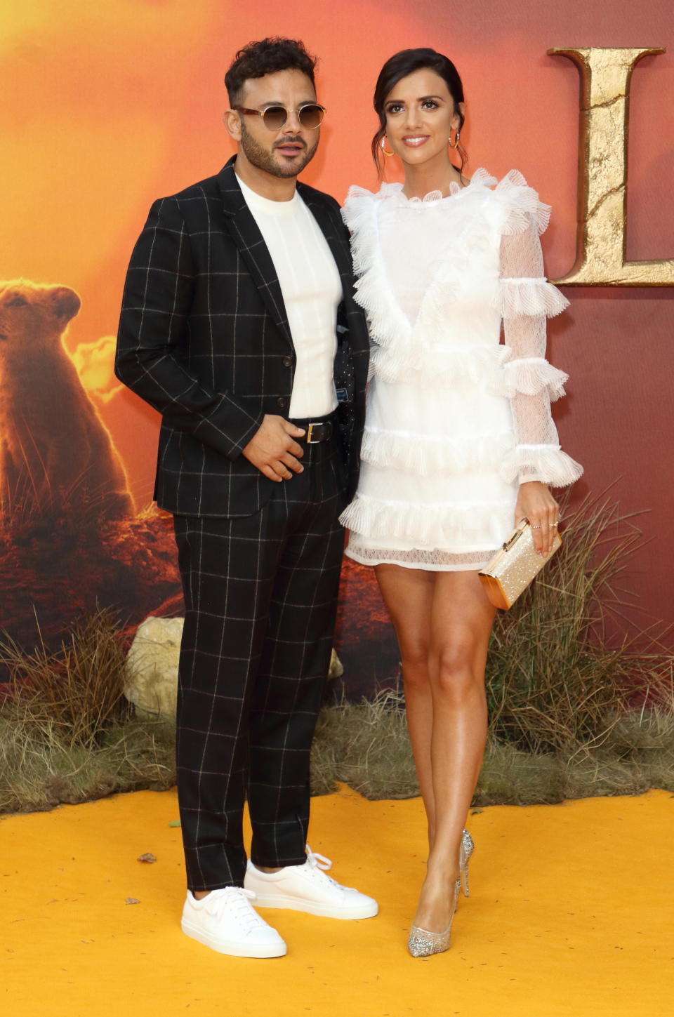 LONDON, UNITED KINGDOM - 2019/07/14: Ryan Thomas and Lucy Mecklenburgh attend the European Premiere of Disney's The Lion King at the Odeon Luxe cinema, Leicester Square in London. (Photo by Keith Mayhew/SOPA Images/LightRocket via Getty Images)