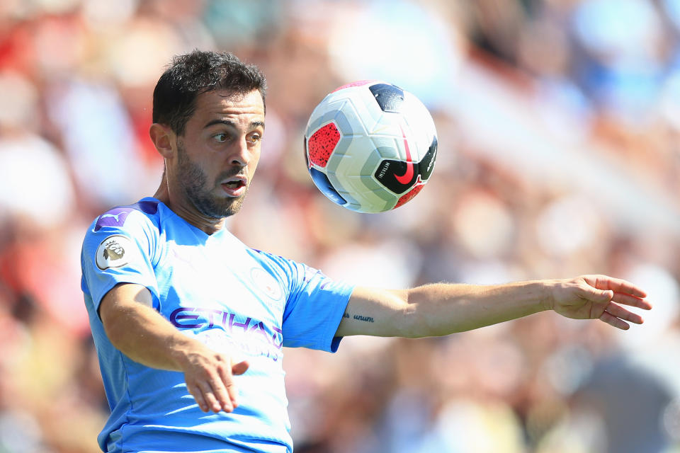 Bernardo Silva of Manchester City controls the ball (Credit: Getty Images)