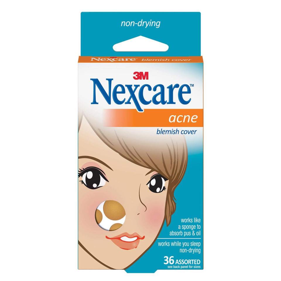 <p><strong>Nexcare</strong></p><p>amazon.com</p><p><strong>$7.99</strong></p><p>For under $6 you can stock up on these durable hydrocolloid patches at your local drugstore (or on Amazon). The patch works like a sponge and zaps up puss and oil, minimizing the appearance of your pimple after one use. </p>