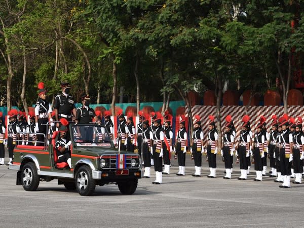 The parade at the Dronacharya Parade Ground in Bengaluru. (Photo/ANI)