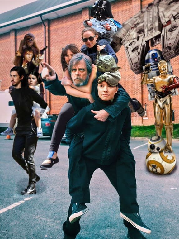 Mark Hamill Daisy Ridley Star Wars photoshop