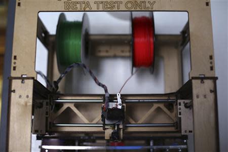 A 3D printer is pictured at TechShop in the South of Market neighborhood in San Francisco, California April 24, 2014. REUTERS/Robert Galbraith