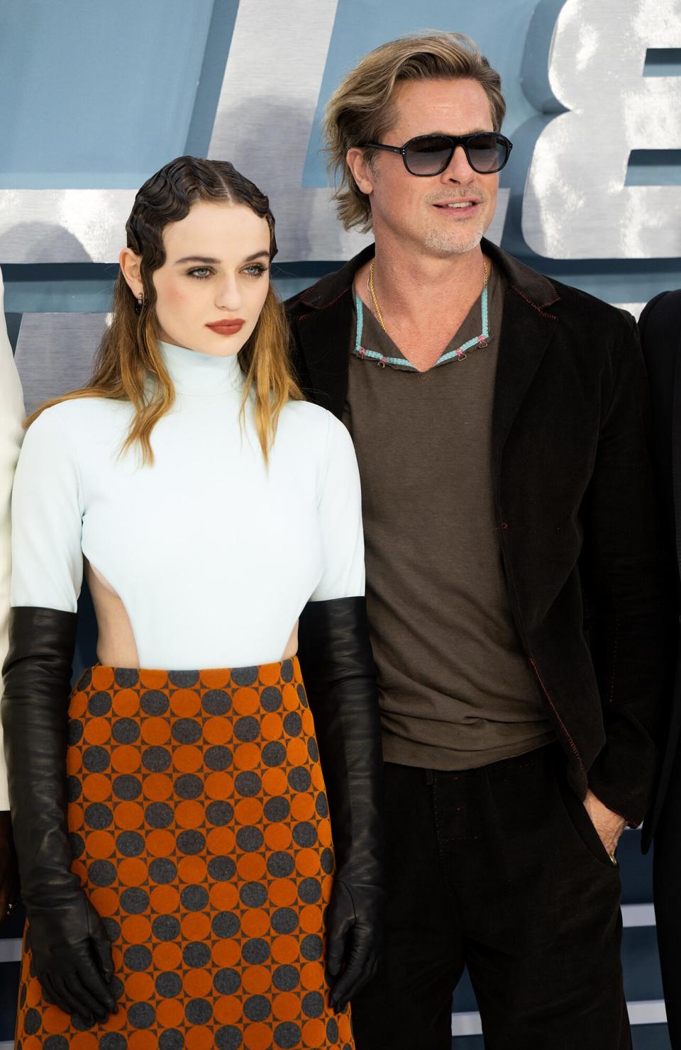 Joey King and Brad Pitt