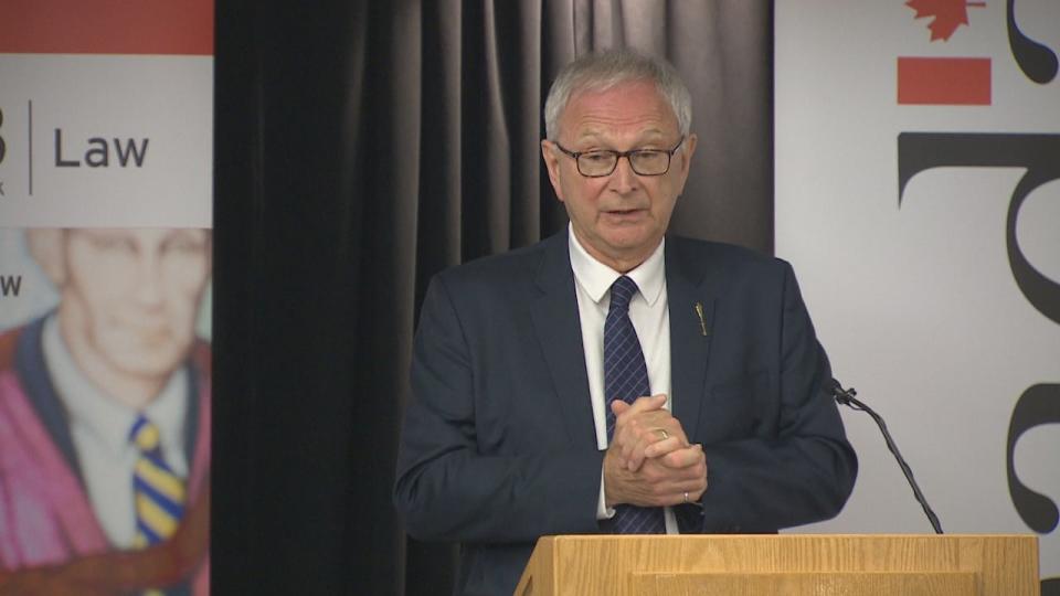 Premier Blaine Higgs said his the province's motion was filed to protect landowners in New Brunswick not named in the Wolastoqey title claim, even though the proponents of the claim say it won't have an impact on them. (Pat Richard/CBC - image credit)
