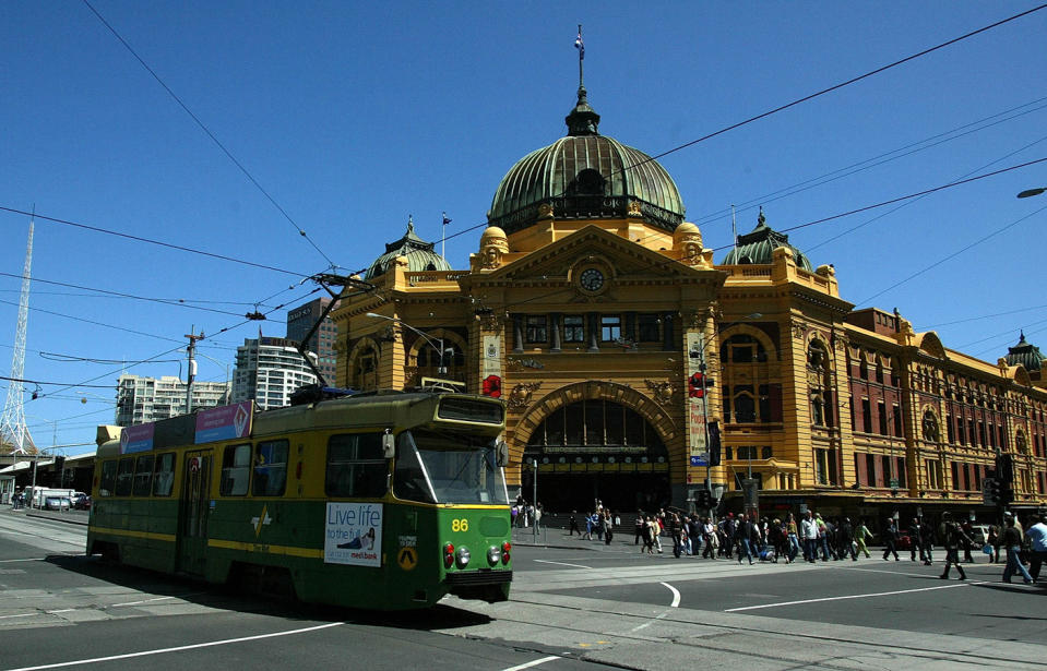 Police said the woman, along with her family and friends, had boarded the tram outside Flinders Street Railway Station. Source: Getty, stock image