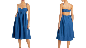 Aqua Havana Linen Blend Sundress