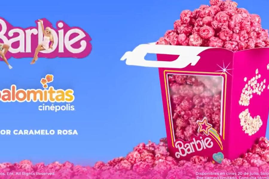 ¡Palomitas rosas! Cinépolis venderá palomitas sabor caramelo rosa por estreno de Barbie