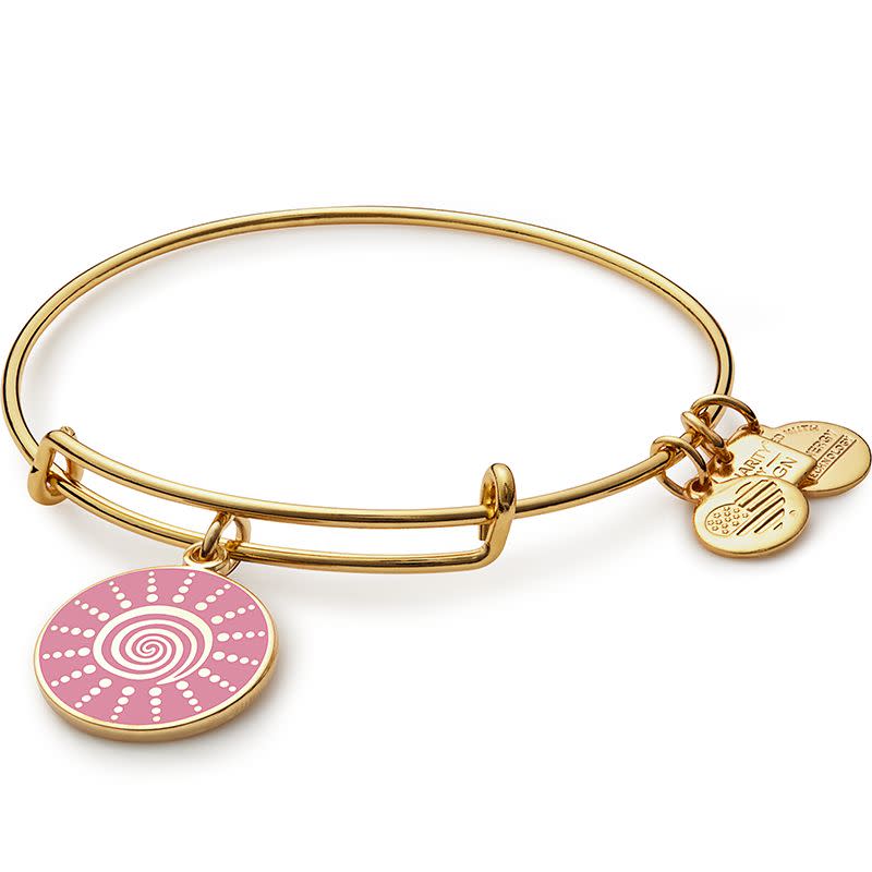 ALEX AND ANI will donate 20% of the purchase price from each Spiral Sun Charm sold, with a minimum donation of $25,000, between January 2017 and December 2017 to&nbsp;the Breast Cancer Research Foundation. Get it <a href="https://www.alexandani.com/spiral-sun-charm-bangle-yellow-gold.html" target="_blank"><strong>here</strong></a>.