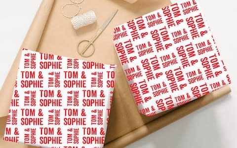 Abigail Warner Personalised Christmas Wrapping Paper - Credit: Not On The High Street