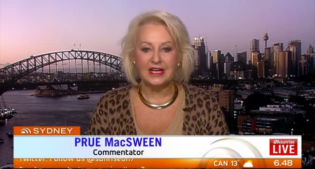 Abbott is a scapegoat, Prue MacSween says. Source: Sunrise