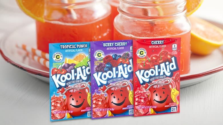 packs of kool-aid powder and drinks