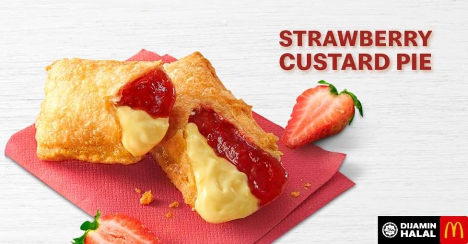 The newest addition to the pie family, the strawberry jam and custard-filled pie. ― Picture via McDonalds.com.my