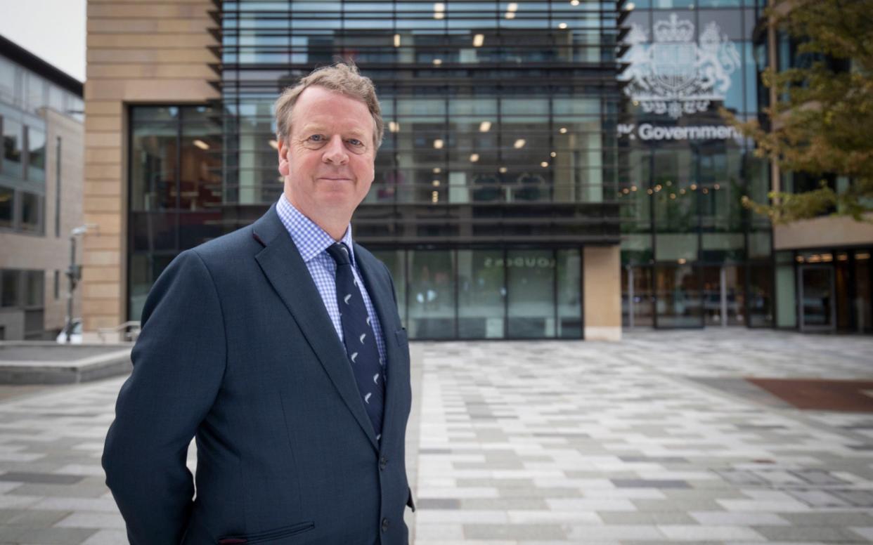 Secretary of State for Scotland Alister Jack outside Queen Elizabeth House, the new UK Government Hub in Edinburgh - Jane Barlow/PA