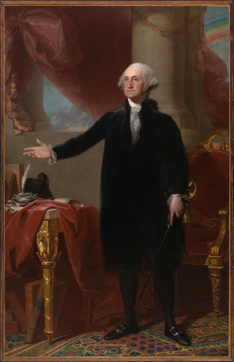 George Washington, Lansdowne Portrait by Gilbert Stuart.