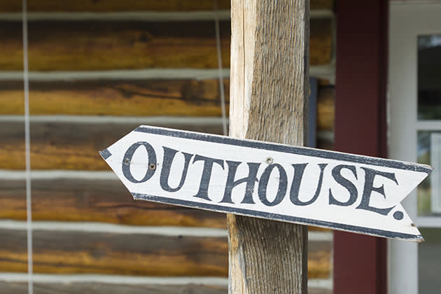 Outhouse sign (Thinkstock)