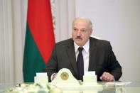 Belarusian President Lukashenko chairs a meetingin Minsk