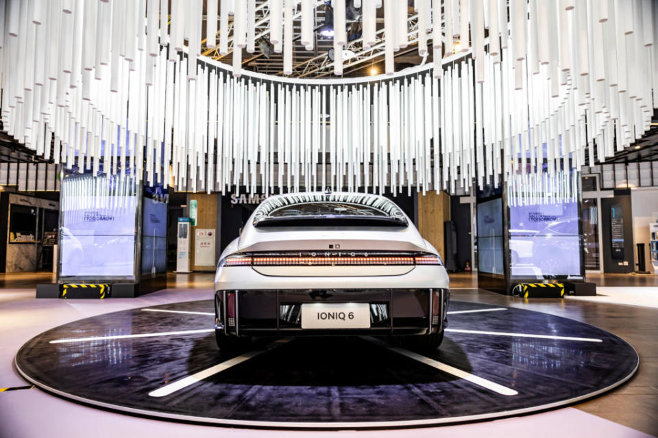 展中出現Ioniq６展現品牌強大的電動車研發能力。(圖片來源/ Hyundai)