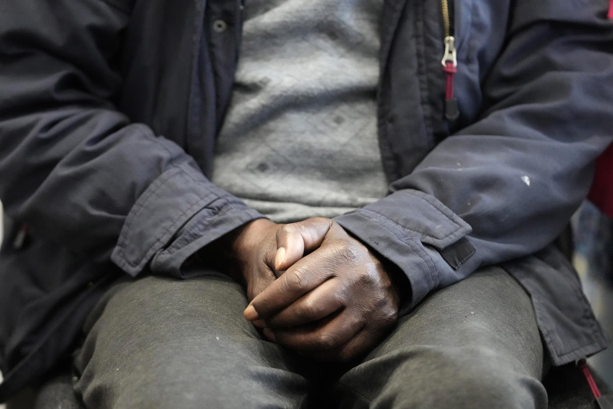 inequality  A local resident waits at the Community Food Hub in London, Wednesday, May 4, 2022. Across Britain, food banks and community food hubs that helped struggling families, older people and the homeless during the pandemic are now seeing soaring demand. The cost of food and fuel in the U.K. has risen sharply since late last year, with inflation reaching the highest level in 40 years.  (AP Photo/Frank Augstein)