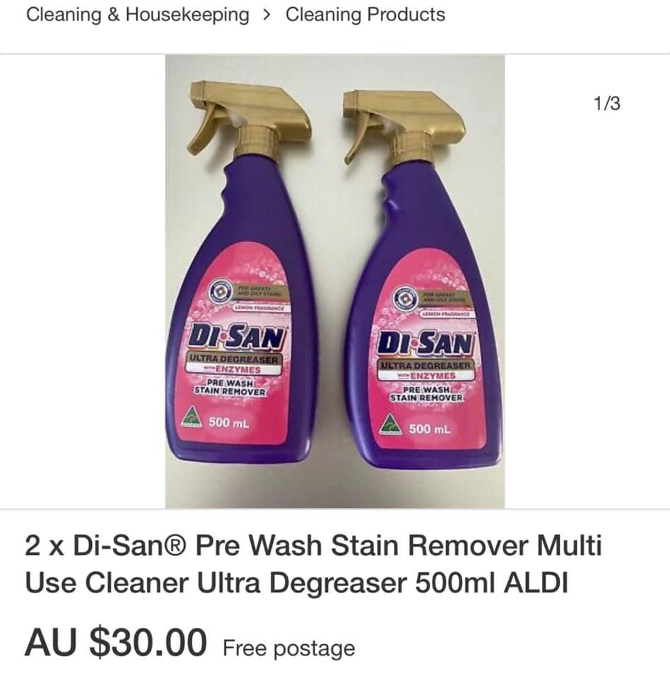 A shopper has spotted a bargain Aldi cleaning buy being sold for $30 on eBay. Photo: eBay (supplied).