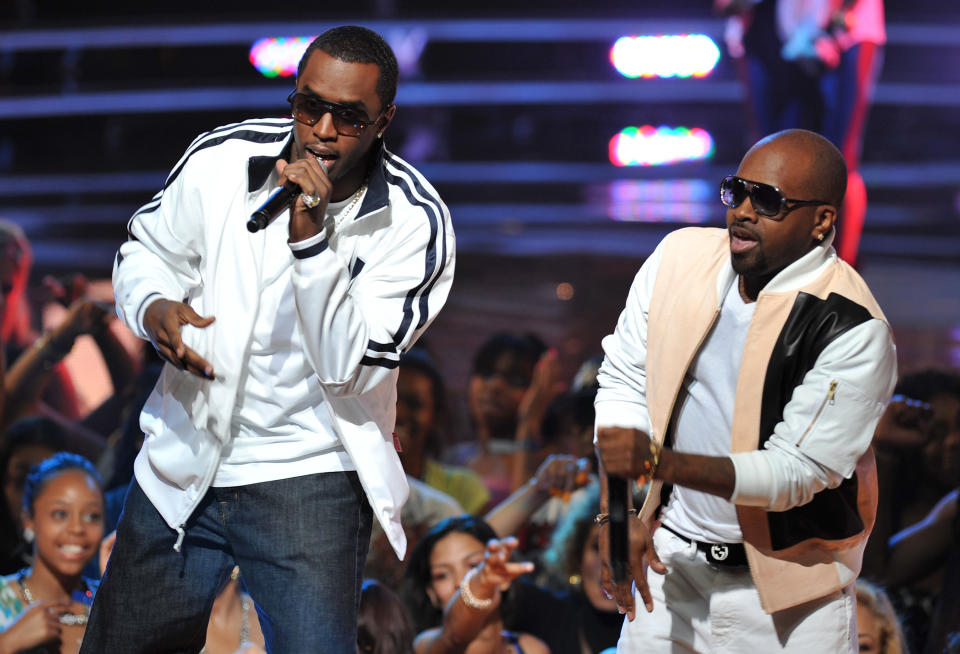 Sean ‘Diddy’ Combs and Jermaine Dupri perform onstage at the 2010 Vh1 Hip Hop Honors at Hammerstein Ballroom on June 3, 2010 in New York City.