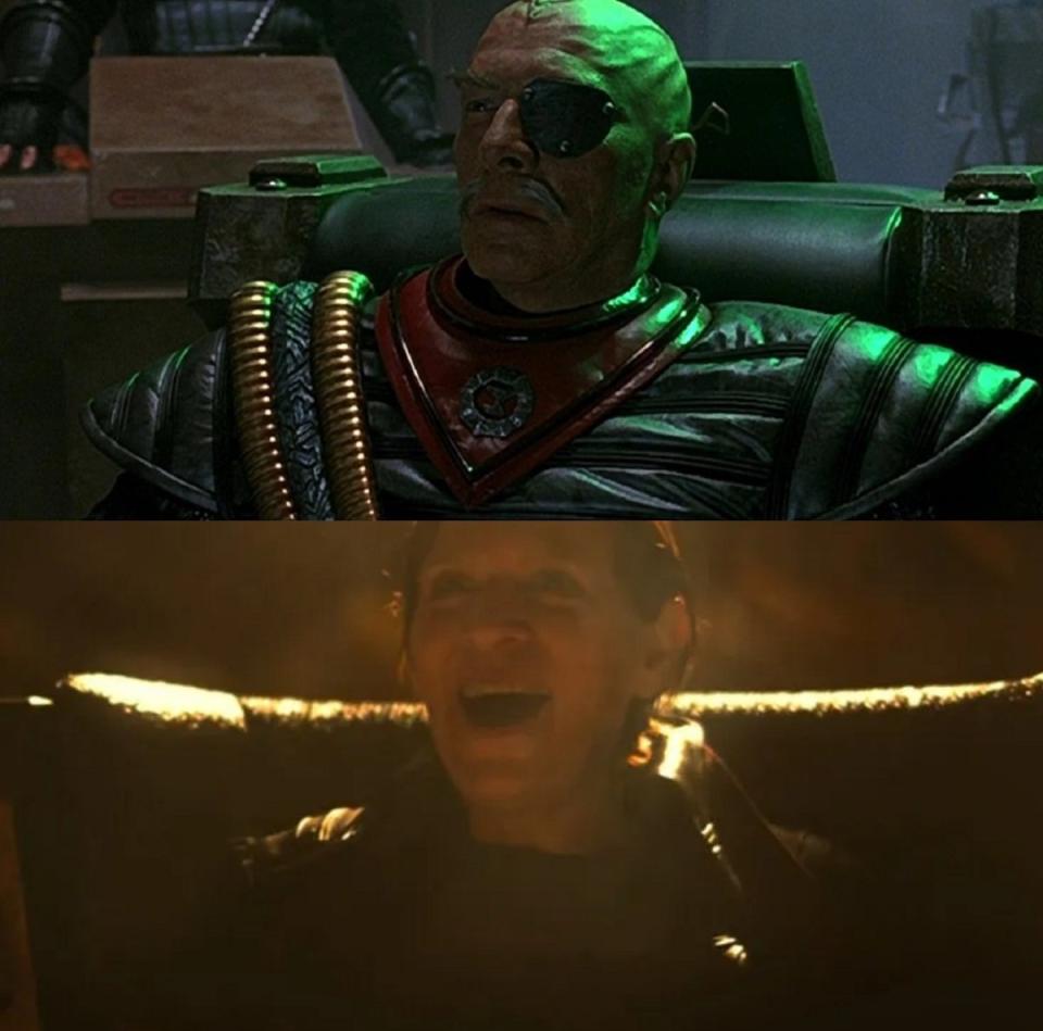 Christopher Plummer as Klingon General Chang in Star Trek VI, and his daughter Amanda Plummer as Vadic in Picard season 3.