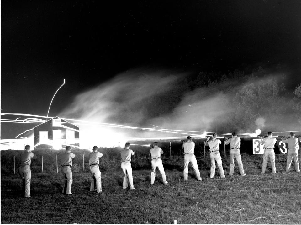 FBI agents at target practice in the 1930s.