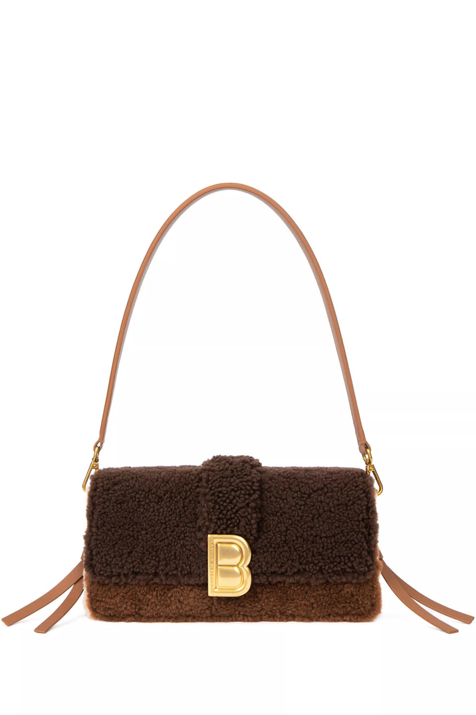 Brandon Blackwood Nia Shearling Shoulder Bag