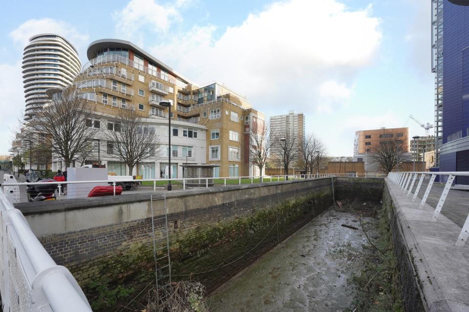 Wasted space: the dock was part of the Oyster Wharf mixed-use development site but has been empty for decades