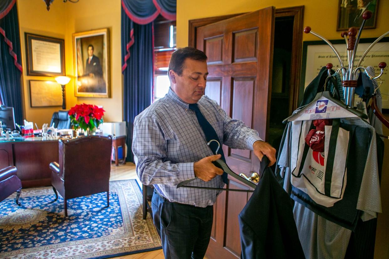 House Speaker K. Joseph Shekarchi in his State House office.