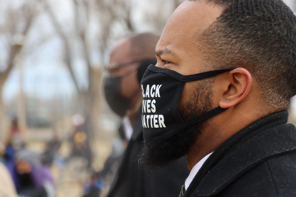 Tramicah Young participated in the the Martin Luther King Jr. Day Parade and listened to the speakers to celebrate the life of Martin Luther King Jr. at a past celebration. [Neil Starkey / For the Amarillo Globe-News]