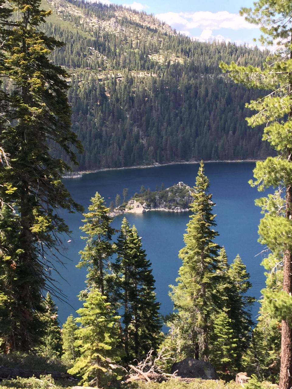 Epic view looking down into Emerald Bay from Inspiration Point.