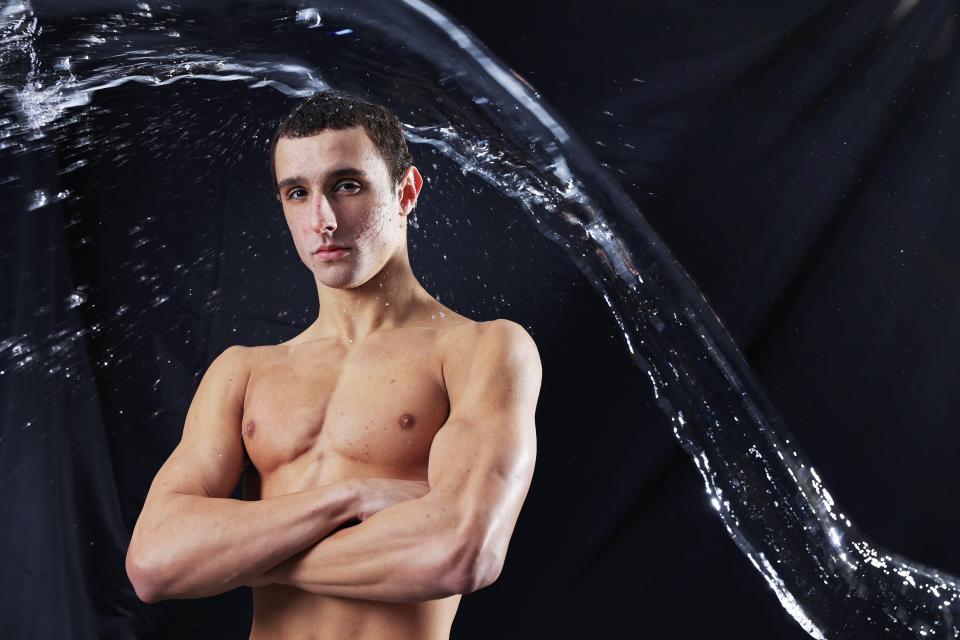 Andy Kravchenko is the boys All-First Coast swimmer of the year, shown in portrait at The Bolles School. Kravchenko, a junior, won the Class 1A boys 50-yard freestyle in fewer than 20 seconds and helped Bolles to three relay championships, winning four FHSAA titles in all.