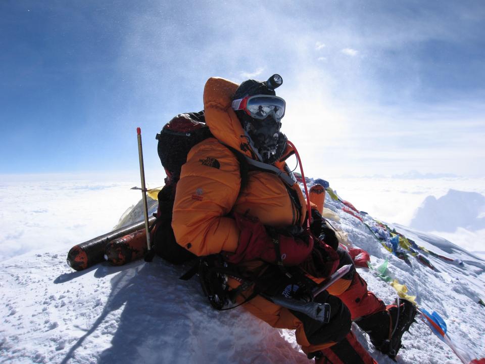 Sophia Danenberg on the summit of Mount Everest in 2006.