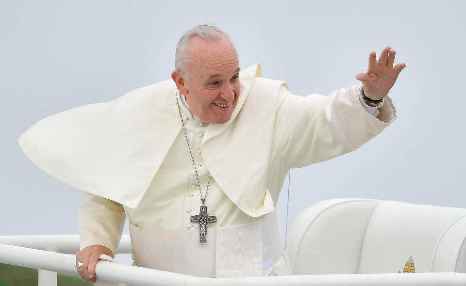 Pope Francis at the closing mass of his Ireland visit at the Phoenix Park in Dublin. (Getty Images)