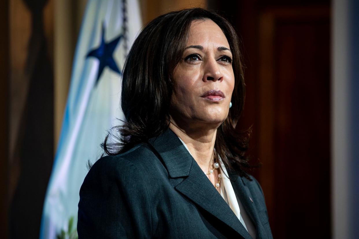 <span>If Kamala Harris becomes the nominee, then, as a 2020 Harris campaign ad put it, Trump will be up against ‘the Anti-Trump’.</span><span>Photograph: Al Drago/Pool via Getty Images</span>