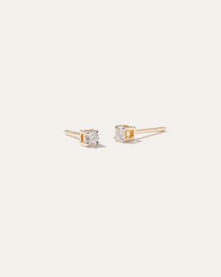 14K gold classic diamond studs