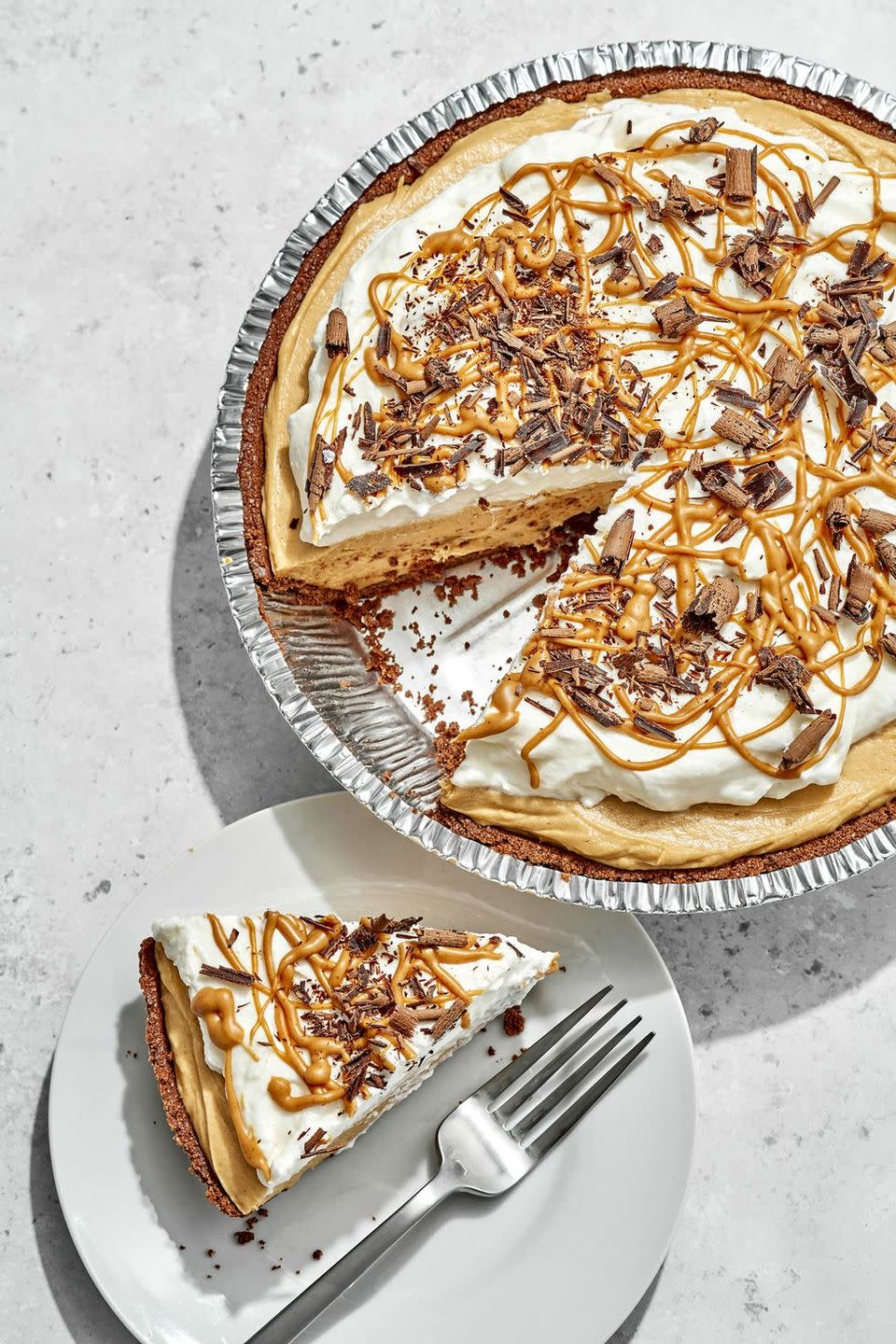 chocolate fluffernutter pie