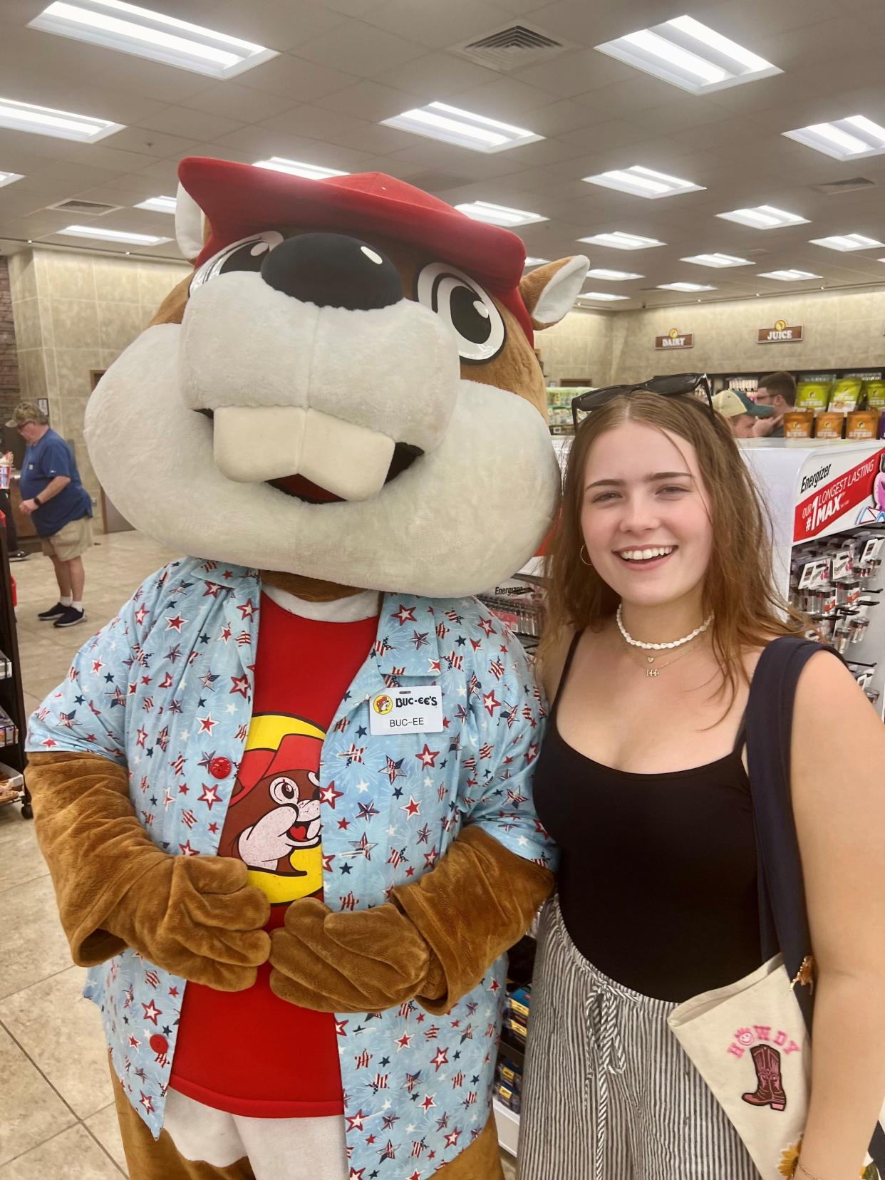 Leonie Runge, 16, an exchange student from Germany, at Buc-ee's in Athens, Ala., on May 26, 2024