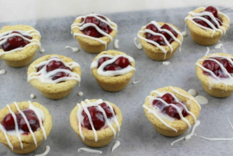 <p>Conservamome</p><p>People will think you slaved hours over a stove to bring them these delicious treats.</p><p><strong>Get the recipe: <a href="https://conservamome.com/cherry-cookie-cups/" rel="nofollow noopener" target="_blank" data-ylk="slk:3-Ingredient Cherry Cookie Cups;elm:context_link;itc:0;sec:content-canvas" class="link ">3-Ingredient Cherry Cookie Cups</a></strong></p>
