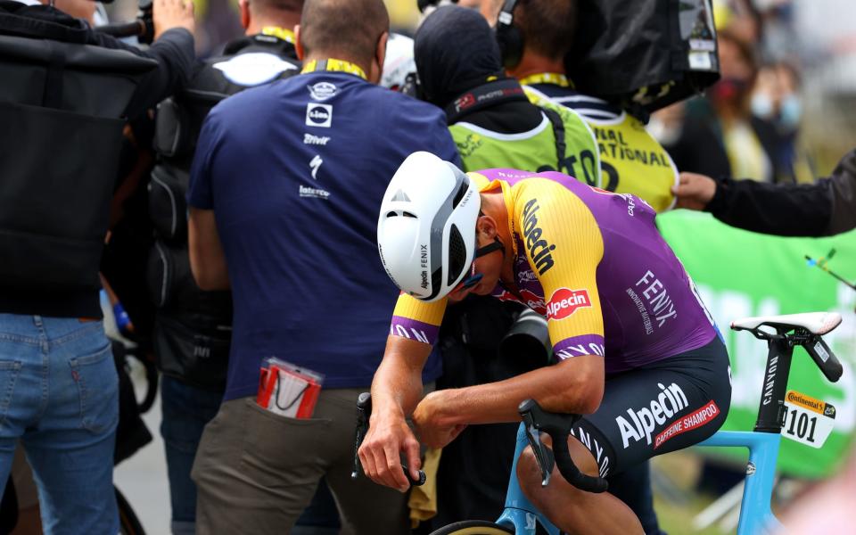 Mathieu van der Poel - Julian Alaphilippe wins opening stage of Tour de France on a day of crashes and chaos - GETTY IMAGES