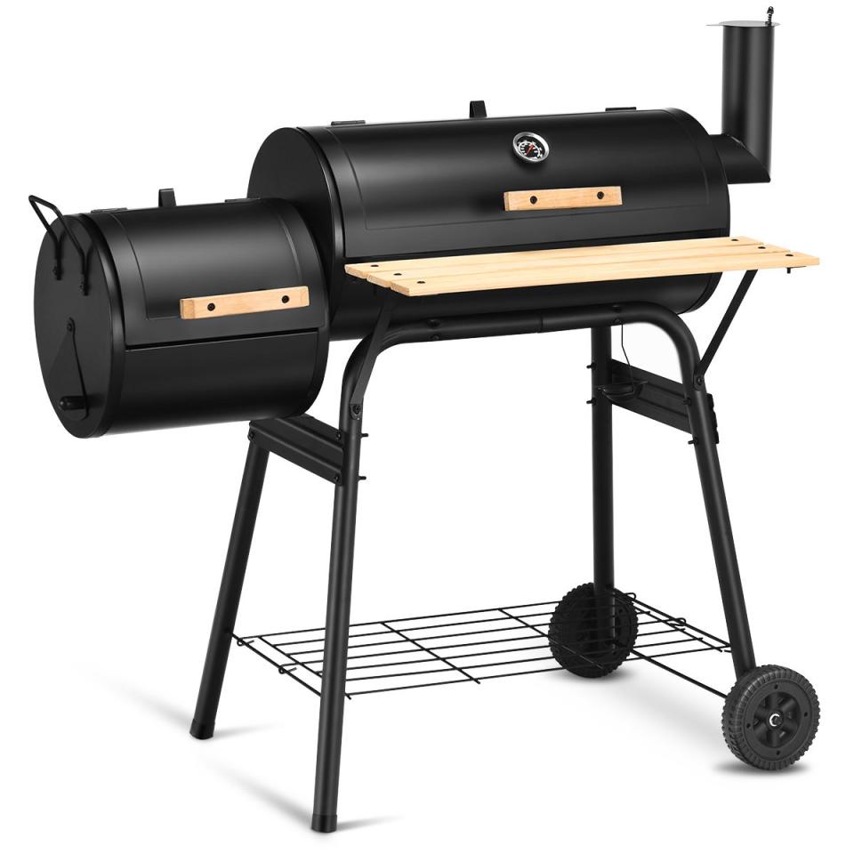 16) Charcoal Barbecue and Meat Smoker