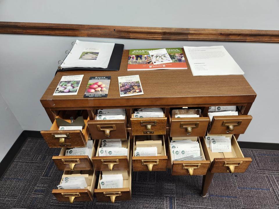 The Laurens County Library System's seed library program is in its second year. Patrons can receive two free packets of seeds each day.