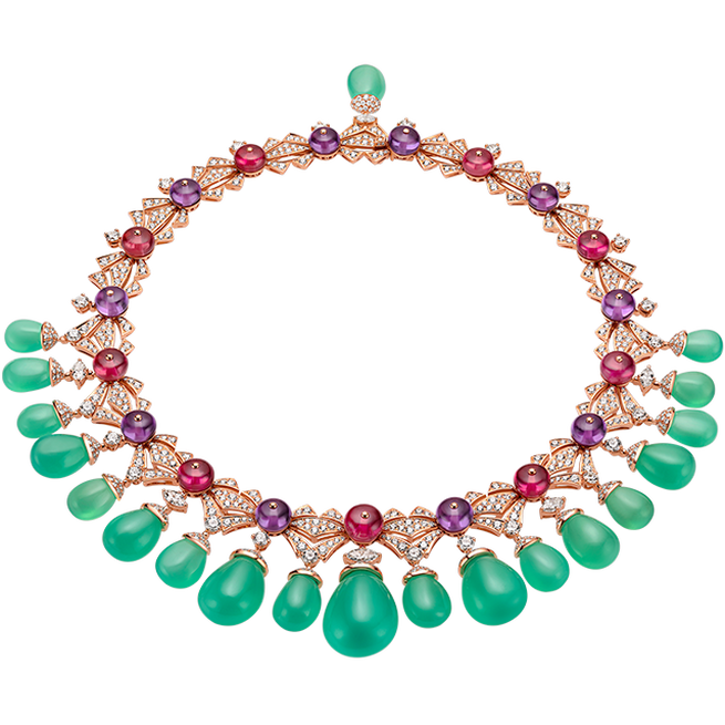 <p>The luminous, apple-green hue of these chrysoprase drops is exceedingly rare, making this couture necklace even more special. Chrysophrase is also thought to clear anxiety.</p><p>Chrysoprase, amethyst, tourmaline and diamond necklace, price on request, Bulgari </p><p><a class="link " href="https://go.redirectingat.com?id=127X1599956&url=https%3A%2F%2Fwww.bulgari.com%2Fen-gb%2F264054.html&sref=https%3A%2F%2Fwww.townandcountrymag.com%2Fuk%2Fstyle%2Fjewellery%2Fg32727030%2Fthe-best-natural-jewellery-to-gift%2F" rel="nofollow noopener" target="_blank" data-ylk="slk:SHOP NOW;elm:context_link;itc:0;sec:content-canvas">SHOP NOW</a></p>