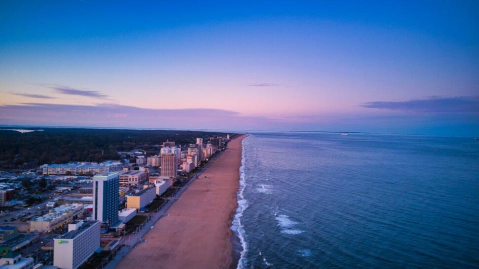 beautiful sunset at Virginia Beach