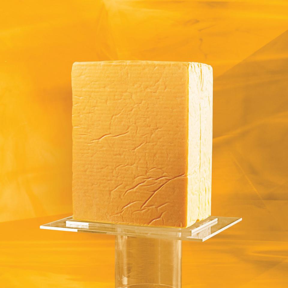 The Mother Loaf, a 40-lb block of cheese, from Tillamook